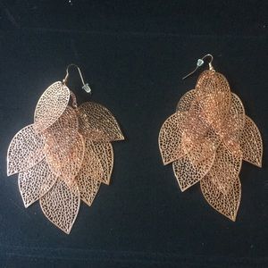 Rose gold earrings